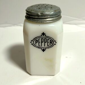 Hazel Adam’s. Milk glass pepper shaker